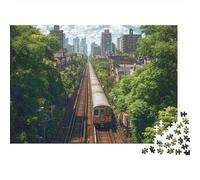 Landscape Train Jigsaw Puzzle Fun Educational Game Suitable for All The Family High Difficulty But Not Boring 300pcs (40x28cm)