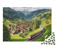 Landscape Train Jigsaw Puzzle Fun Educational Game Suitable for All The Family High Difficulty But Not Boring 500pcs (52x38cm)