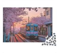 Landscape Train Jigsaw Puzzle Fun Educational Game Suitable for All The Family High Difficulty But Not Boring 300pcs (40x28cm)