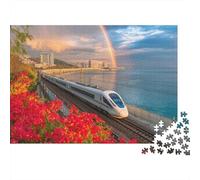Landscape Train Jigsaw Puzzle Suitable for All Ages Medium Difficulty Ideal for Decorative Purposes 1000pcs (75x50cm)