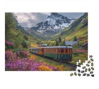 Landscape Train Jigsaw Puzzle Suitable for All Ages Medium Difficulty Ideal for Decorative Purposes 300pcs (40x28cm)