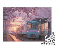 Landscape Train Jigsaw Puzzle Suitable for All Ages Medium Difficulty Ideal for Decorative Purposes 300pcs (40x28cm)