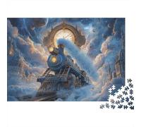 Landscape Train Jigsaw Puzzle Suitable for All Ages Medium Difficulty Ideal for Decorative Purposes 300pcs (40x28cm)