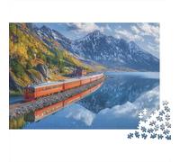 Landscape Train Jigsaw Puzzle Suitable for All Ages Medium Difficulty Ideal for Decorative Purposes 300pcs (40x28cm)