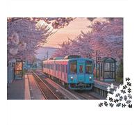 Landscape Train Jigsaw Puzzle Suitable for All Ages Medium Difficulty Ideal for Decorative Purposes 300pcs (40x28cm)