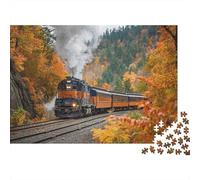 Landscape Train Jigsaw Puzzle Suitable for All Ages Medium Difficulty Ideal for Decorative Purposes 300pcs (40x28cm)