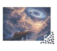 Landscape Train Jigsaw Puzzle Suitable for All Ages Medium Difficulty Ideal for Decorative Purposes 500pcs (52x38cm)