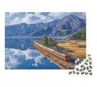 Landscape Train Jigsaw Puzzle Suitable for All Ages Medium Difficulty Ideal for Decorative Purposes 300pcs (40x28cm)
