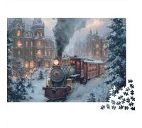 Landscape Train Jigsaw Puzzle Suitable for All Ages Medium Difficulty Ideal for Decorative Purposes 500pcs (52x38cm)