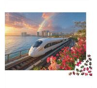 Landscape Train Jigsaw Puzzle Suitable for All Ages Medium Difficulty Ideal for Decorative Purposes 1000pcs (75x50cm)