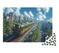 Landscape Train Jigsaw Puzzle Suitable for All Ages Medium Difficulty Ideal for Decorative Purposes 500pcs (52x38cm)