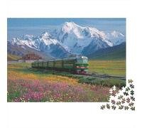 Landscape Train Jigsaw Puzzles Moderately Challenging Ideal for Decorative Display Perfect for Passing The Time 500pcs (52x38cm)