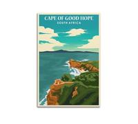 Landscape Travel Retro South Africa Cape of Good Hope Coast Decorative Painting Canvas Wall Posters And Modern Family Bedroom Decor 16x24inch(40x60cm)