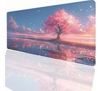 Landscape Tree Mouse Mat 59.4 x 31.7inch Large Gaming Mouse Pad Desk Mat Stitched Edges, Non Slip Rubber Base, Waterproof Surface, Computer Accessories for Home Office Decor Gift LMDT10151