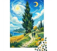 Landscape Tree Path Jigsaw Puzzle, 1000 Pcs For Adults | 70x50cm Cardboard, Brain Workout, Smooth Surface Finish, Adult Hobbyists, Stress Reduction