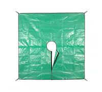 Landscape Trimming Tarpaulin, 78.7"x78.7", Pruning Tarp with Hole, Four Corner Pull-tabs