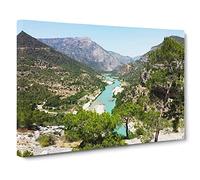 Landscape Turkey Mountains & Lake Canvas Print | Gallery Wrapped 30mm Frame Wall Art | 20x14 inches | Ready to Hang | Modern Landscape Picture | Living Room Bedroom Lounge Office
