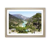 Landscape Turkey Mountains & Lake Framed Print | A2 Oak Framed Wall Art | Ready to Hang | Modern Animal Picture | Living Room Bedroom Lounge Office