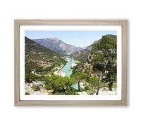 Landscape Turkey Mountains & Lake Modern Framed Print | A2 Oak Framed Wall Art | Ready to Hang | Modern Animal Picture | Living Room Bedroom Lounge Office