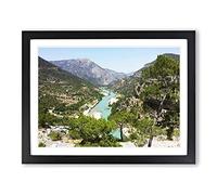 Landscape Turkey Mountains & Lake Modern Framed Print | A3 Black Framed Wall Art | Ready to Hang | Modern Animal Picture | Living Room Bedroom Lounge Office