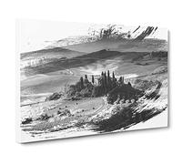 Landscape Tuscany Hills & Mountains V1 Canvas Print | Gallery Wrapped 30mm Frame Wall Art | 20x14 inches | Ready to Hang | Modern Landscape Picture | Living Room Bedroom Lounge Office