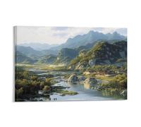 Landscape Wall Art Canvas 3D Prints Natural Scenery Wall Paintings Pictures for Living Room Bedroom Home Wall Decoration Artwork Ready To Hang 16x24inch(40x60cm)