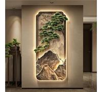 Landscape Wall Sculptures with Lights, Imitation 3D Wall Decoion, Simple Led Wall Lamp Painting, Plug-in Power Supply Wall Art Decor for Entrance, Hallway, Bedroom(c,47.2x23.6in) B 31.5x15.7in