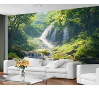 Landscape Wallpaper for Living Room - Peel and Stick Wallpaper, Nature Waterfall Bedroom Wall Paper, Large Wall Mural & Spring Forest Home Decor, Self Adhesive