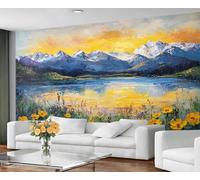 Landscape Wallpaper for Living Room - Peel and Stick Wallpaper, Rural Rustic Bedroom Wall Paper, Large Wall Mural & Nature Lake Home Decor, Self Adhesive