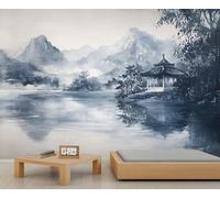 Landscape Wallpaper - Peel and Stick Wallpaper for Living Room, Traditional Painting Bedroom Wall Paper, Self Adhesive Large Wall Mural - Asian Oriental Home Decor