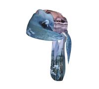 Landscape with a Traditional Windmill Print Helmet Cap Quick Dry Cycling Skull Wrap Breathable Polyester Adjustable Adult Summer Beanie