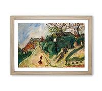 Landscape with Figure by Chaim Soutine Framed Print | A2 Oak Framed Wall Art | Ready to Hang | Modern Nature Picture | Living Room Bedroom Lounge Office