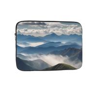 Landscape with Mountains and Clouds Laptop Case 15 inch, Shockproof Protective Computer Sleeve Cover Water Resistant Laptop Bag Carrying Tablet Cover Briefcase Handbags Gifts for Men Women