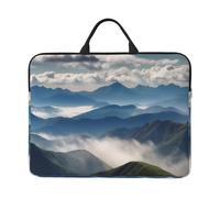 Landscape with Mountains and Clouds Laptop Case Sleeve 14 inch Shockproof Protective Notebook Case Travel Laptop Bag with Handle Waterproof Computer Cover Briefcase Handbags for Men Women