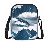 Landscape with Mountains and Clouds Print Crossbody Bag Women Shoulder Lightweight Office Travel Purse Casual Everyday
