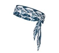 Landscape With Mountains And Clouds Print Sports Head Tie, Hair Band For Workout, Running, Yoga, One Size Fits Most