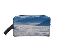 Landscape with Mountains and Clouds Print Travel Toiletry Bags Hanging Makeup Bag Large Capacity Versatile Organizer for Women Men