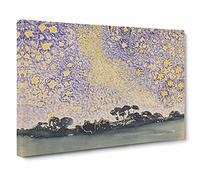 Landscape With Stars Vol.2 By Henri-Edmond Cross Canvas Print for Living Room Bedroom Home Office Décor, Wall Art Picture Ready to Hang, 30 x 20 Inch (76 x 50 cm)