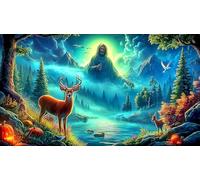 landscape-with-trees-flo Jigsaw Puzzles 1000 Piece Recycled Paper Impossible Hard Difficult Great Gift Idea for Adults 70x50cm/1000pcs