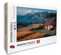 Landscape Wooden Jigsaw Puzzles 179x105cm, Cottage Jigsaw Puzzles 6000 Piece for Adults with Box, Educational Challenging Game, Gifts for Teens, Back Lettering Easy to Distinguish, Home Decor, 2-9281