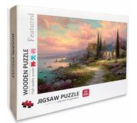 Landscape Wooden Jigsaw Puzzles 70x41in, Cottage Jigsaw Puzzles 6000 Pieces for Adults with Box, Back Lettering Easy to Distinguish, Educational Challenging Game, Summer Decor, Beautiful Gifts, U-3009