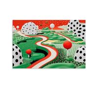Landscape Yayoi Kusama Poster Decorative Painting Canvas Wall Art Living Room Poster Bedroom Painting Wall Art Picture Print Modern Family Room Decor 08 x 12 inches (20 x 30 cm)