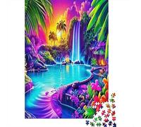 Landscape1000 Pieces Jigsaw Puzzles for Adults And Kids Educational Games Waterfall Hot SpringsFun And Challenging Home Decors Great Gift Idea70x50cm/1000pcs