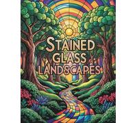 Landscapes Stained Glass Coloring Book