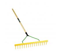 Landscaping Rake Heavy Duty & Lightweight 16 Tooth Pegdev Yellow 2kg