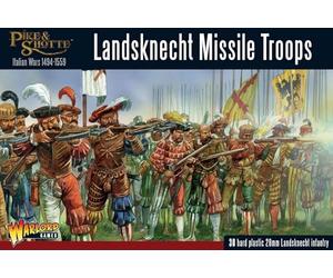 Landsknechts Missile Troops - 28mm Scale Plastic Miniatures for Pike & Shotte by Warlord Games - Highly Detailed Miniatures for Table-top Wargaming