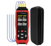 Landtek Accurate 4-Channel Digital Thermocouple Thermometer with Backlight LCD and 4 Type K Thermocouple Data Logger for Temperature Measurement