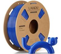 LANDU PETG Filament 1.75mm Blue 1KG High Speed 30-600mm/s 3D Printer Filament Dimensional Accuracy +/- 0.02 mm, 1kg Cardboard Spool(2.2lbs) Fits for Most 3D Printers,Rapid PETG Blue