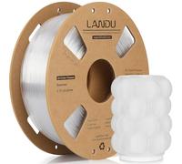 LANDU PETG Filament 1.75mm Transparent 1KG High Speed 30-600mm/s 3D Printer Filament Dimensional Accuracy +/- 0.02 mm, 1kg Cardboard Spool(2.2lbs) Fits for Most 3D Printers,Rapid PETG Transparent