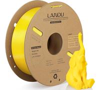 LANDU PLA+ 3D Printer Filament 1.75mm PLA Plus Tougher and Stronger Filament 3D Printing Materials 1KG Cardboard Spool(2.2lbs) for Most 3D Printers, Yellow